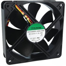 EEC0382B1-G99, Вентилятор осевой, 24В DC, 120x120x38мм, подшипник качения, 234,4куб.м/ч, 48дБА