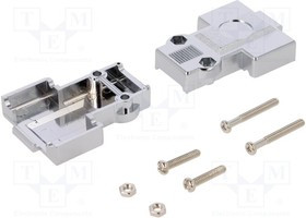 DFCK09-M-K, Корпус для разъемов D-Sub, экранированный, Фиксация винтами