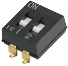 1825059-1, Переключатель DIP Switches, Конфигурация: SPST, Контакты: 2, Шаг: 2.54