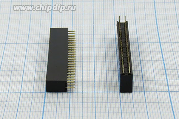 Разъем PBD-2x22 розетка, шаг P2.54, контакты 44P, монтаж на плату