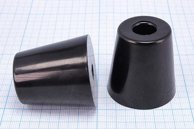 RL-SR-40x28x40, Ножка приборная коническая, армированная шайбой, ø40мм, высота 40мм; №15718 ножка прибор 40x40\h-15,0/отв 6,0\резин\конус\