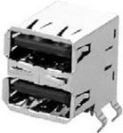 XM7A-0442-A, USB Connectors RA Term w/Kink Term Model A with 2 tiers