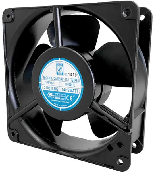 OA109AP-11-1TBIP55, AC Fans Axial Fan, 120x120x38mm, 115VAC, 106CFM, 12W, 46dBA, Ball, Terminal, IP55