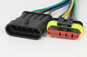 Клемма герметичная розетка + вилка, 1,5мм, 5C, 100мм, DJ7051-1,5