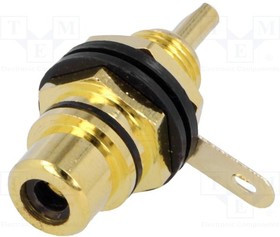 CC-222B, Гнездо, RCA, "мама", изолированный, позолота, на панель CC-222B, Гнездо, RCA, "мама", изолированный, позолота, на панель