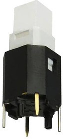 CFPB-1CC-4W6, Кнопочный переключатель, CFPB, SPST, Выкл.-(Вкл.), Квадратный, Белый