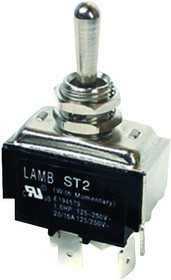 ST242D00, Переключатель: тумблер; Пол: 2; DPST-NO; OFF-ON; 15A/277ВAC; 0-85°C