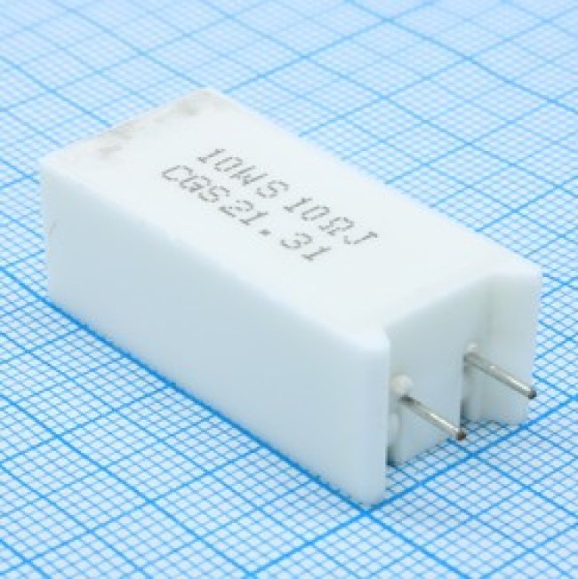 SQMWS1010RJ, (SQM10W 10 +5%), Резистор постоянный проволочный 10Вт 10Ом +5% +300ppm/°C керамический радиальный SQMWS1010RJ, (SQM10W 10 +5%), Резистор постоянный проволочный 10Вт 10Ом +5% +300ppm/°C керамический радиальный