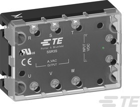 1-2345984-9, Solid State Relays - Industrial Mount 3PHSERS-TRI,PANL MNT ,10A,480VAC,R-DC i/p