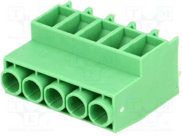 MKDS 5N HV/ 5-ZB-6,35, Зажимная рейка для печатных плат, угловой 90°, 6,35мм, на PCB MKDS 5N HV/ 5-ZB-6,35, Зажимная рейка для печатных плат, угловой 90°, 6,35мм, на PCB