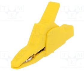 AK2B2540I-GE, Зажим "крокодил"; 34А; желтый; Диап.захвата: макс.30мм; 300В