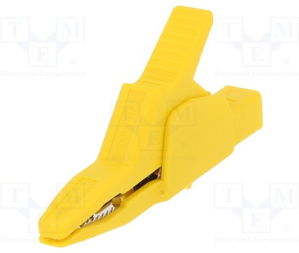AK2B2540I-GE, Зажим "крокодил"; 34А; желтый; Диап.захвата: макс.30мм; 300В AK2B2540I-GE, Зажим "крокодил"; 34А; желтый; Диап.захвата: макс.30мм; 300В