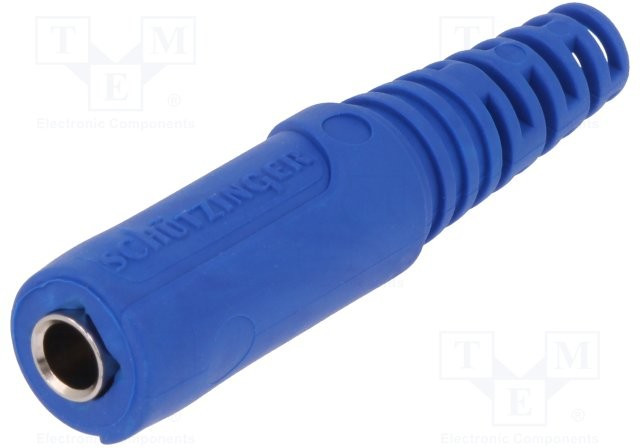 KU 09 L Ni / BL, Blue Female Banana Coupler, 4 mm Connector, Solder Termination, 32A, 33 V ac, 70V dc, Nickel Plating KU 09 L Ni / BL, Blue Female Banana Coupler, 4 mm Connector, Solder Termination, 32A, 33 V ac, 70V dc, Nickel Plating