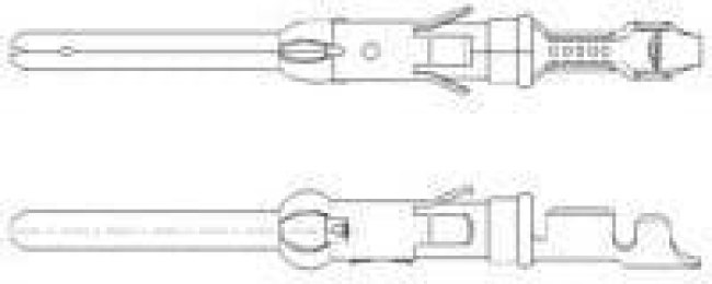 163081-7, Contact PIN 16 Size Crimp ST Cable Mount 16-18AWG T/R