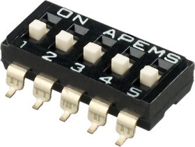 IKD0503101, 5 Way Surface Mount DIP Switch SPST, Raised Actuator Slide Actuator
