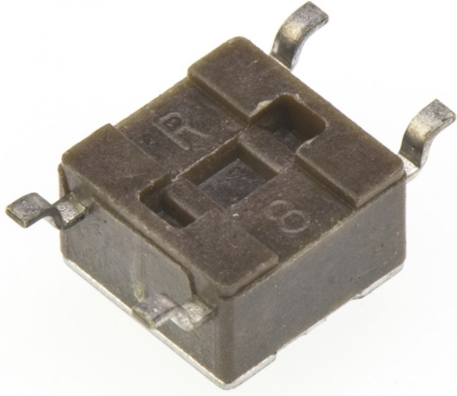 2-1437565-7, Switch Tactile OFF (ON) SPST Round Button Gull Wing 0.05A 24VDC 1.57N SMD Loose