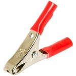 BU-40C-2, Crocodile Clip, Copper Contact, 20A, Red