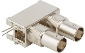 112706, RF Connectors / Coaxial Connectors BNC DUAL STK PCB RCP METAL 50 112706, RF Connectors / Coaxial Connectors BNC DUAL STK PCB RCP METAL 50