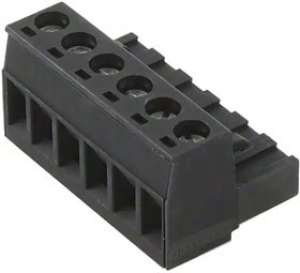1758830, Pluggable Terminal Blocks 6 Pos 5.08mm pitch Plug 24-12 AWG Screw