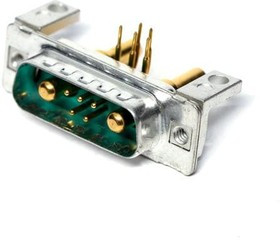 3007W2PCT42N20X, D-Sub Mixed Contact Connectors 7W2 M R/A SIGNAL 20A SC POWER