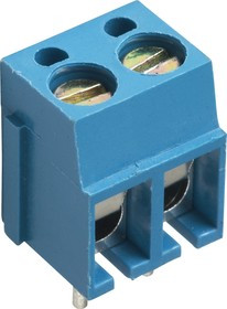 300-021-12, Клеммник винтовой, 2-контактный, 5мм, прямой