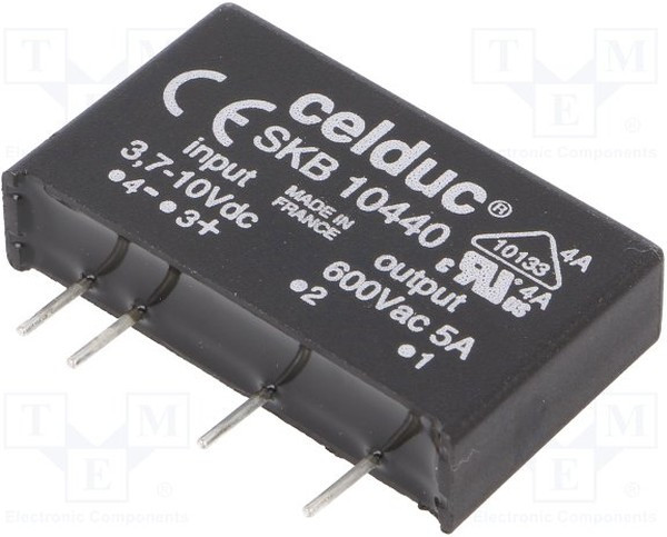 SKB10440, Реле: полупроводниковое, SPST-NO, Uупр: 3-10ВDC, 5А, 24-600ВAC SKB10440, Реле: полупроводниковое, SPST-NO, Uупр: 3-10ВDC, 5А, 24-600ВAC