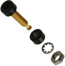 3542-0, Test Plugs &amp; Test Jacks PIN TIP JACK GOLD PL (BLACK)