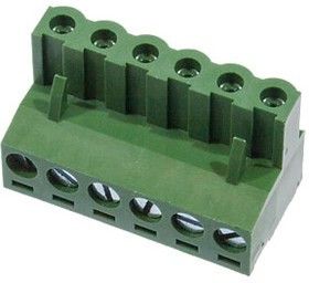 MC100-508-06P, клеммник на провод, шаг 5.08мм 6 контактов
