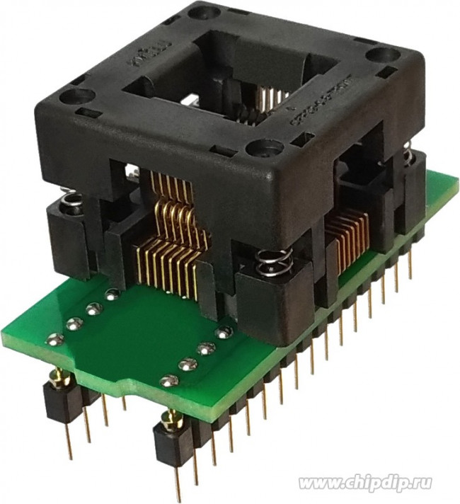 DIP28/32-TQFP32 9x9 mm [ZIF-Hmilu, Open top], Адаптер для программирования микросхем (=HTQ32, DP28/TQ32ST1, AE-Q32-AV1, TSS-D28/TQ32-AVR)