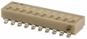 90HBW10PT, DIP Switches / SIP Switches DIP Switch SPST low Prof GullWing 10Pos