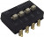 1825058-7, DIP Switches / SIP Switches ADE04S04=DIP SWTCH EXT,SMT-GW