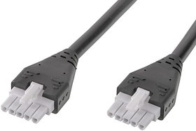 215330-0510, Rectangular Cable Assemblies MFJr-MFJr OTS Cable SR 1m 5 Ckts Blk