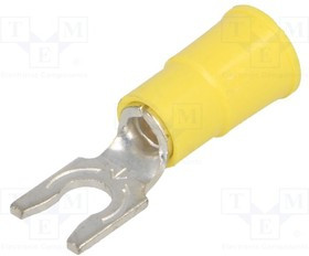 KEYS8270, Наконечник: вилка, M4, d: 4,32мм, обжим, на провод, изолированный