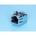 TJ16S-8P8C (KLS12-107L-2-8P8C- 0-2-1-W-1-1-1), Разъем на плату 8-8 (RJ-45), тип16