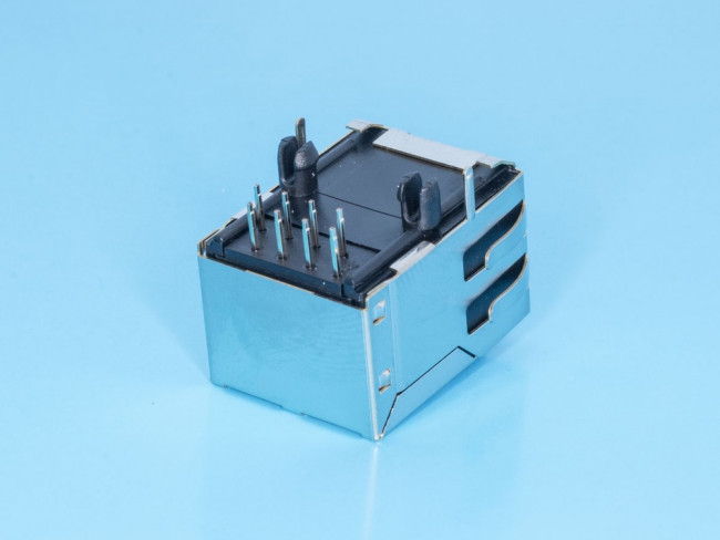 TJ16S-8P8C (KLS12-107L-2-8P8C- 0-2-1-W-1-1-1), Разъем на плату 8-8 (RJ-45), тип16