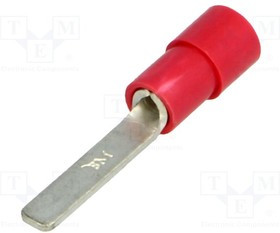 BM00153, Наконечник: плоская, 3мм, 0,25-1,5мм2, обжим, на провод, луженые