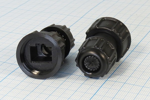 Разъем телефонный RJ45F5 вилка, контакты 8C, на кабель, RJ45F5