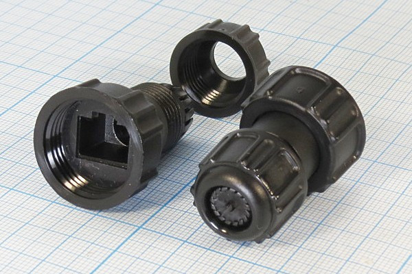 Разъем телефонный RJ45F5 вилка, контакты 8C, на кабель, RJ45F5