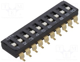 A6S-0101-H, Переключатель: DIP-SWITCH, Кол-во секций: 10, ON-OFF, Пол: 2