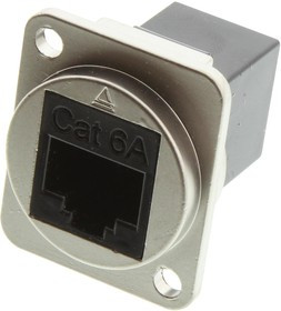 EHRJ45D6A, ADAPTER, RJ45 JACK-JACK, 8P8C, CAT6A