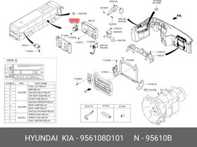 956108D101, Реле зарядки АКБ| 24V, 100A \Hyundai UNIVERSE SPACE