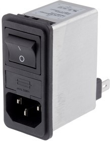 FN286-2-06, Линейный фильтр IEC Предохранитель/ Переключатель 2A Оснастка