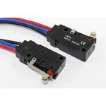 Микропереключатель, размер 38x10 x15, 5А, переключение ON-(ON), размер концевика L17, LXW-5