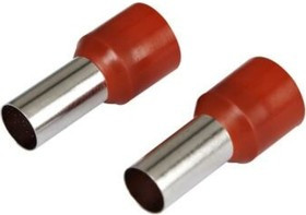Наконечник-гильза Ншви 1 мм2 с изол. фланцем красный Е1008 уп 100 шт 084-04-22,084-04-022 4670042794050