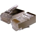 TWT-PL45/S-8P8C-6, Коннектор RJ-45 8P8C FTP Кат. 6 экранированный, универсальный, 100 шт. в упак. PL