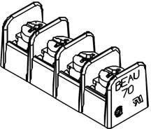 38700-7504, Barrier Terminal Blocks PCB W/O MTNG ENDS 4 w/clamp washer