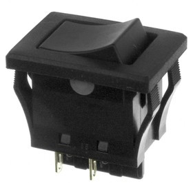 JWMW11RAA, ROCKER; SPST; Pos: 2; ON-OFF; 10A/250VAC; 10A/30VDC; black; IP67