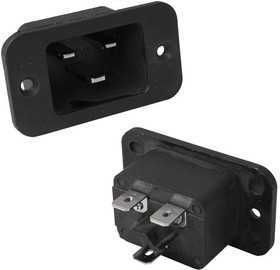 AC-032, Штеккер панельный 3-х полюсный серии AC-0XX с фланцами