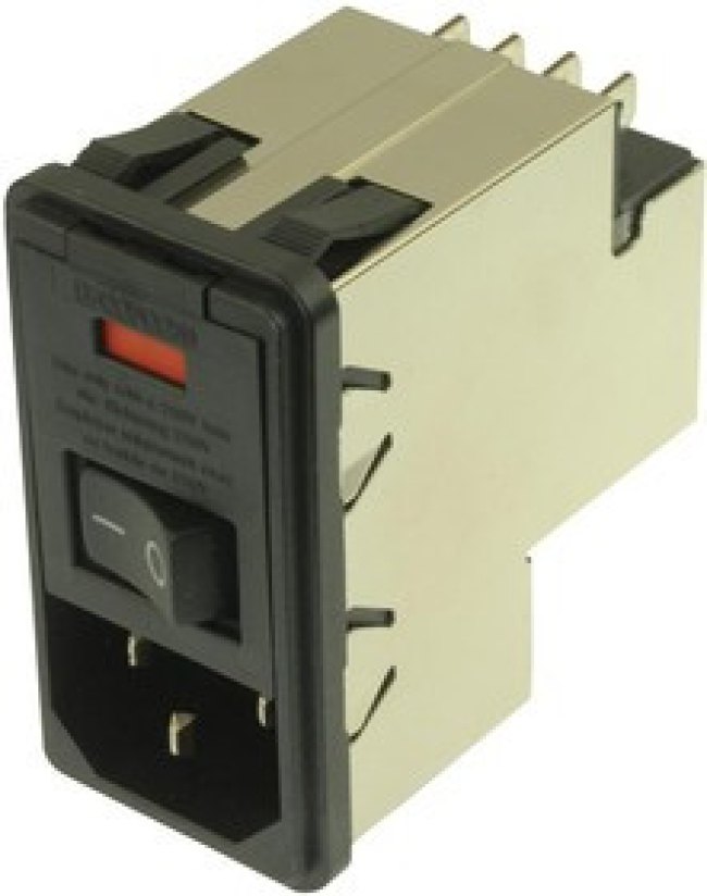 7-6609107-2, Filtered IEC Power Entry Module, IEC C14, General Purpose, 6 А, 250 В AC, 2-Полюсный выключатель 7-6609107-2, Filtered IEC Power Entry Module, IEC C14, General Purpose, 6 А, 250 В AC, 2-Полюсный выключатель