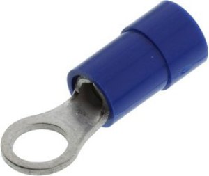 19070-0071, Клемма с кольцевым наконечником, M4, #8, 14 AWG, 2 мм², InsulKrimp 19070, Синий 19070-0071, Клемма с кольцевым наконечником, M4, #8, 14 AWG, 2 мм², InsulKrimp 19070, Синий